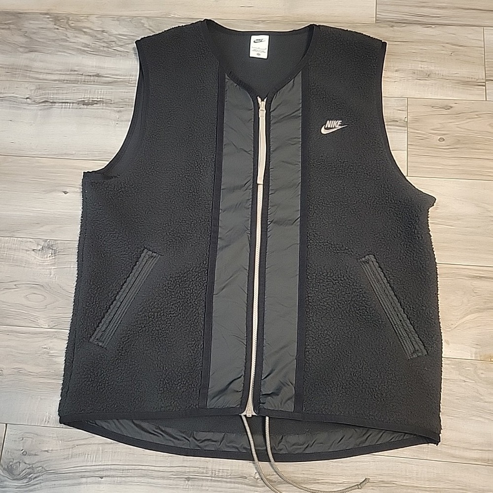 Nike‎ Sportswear Sport Essentials Fleece Vest Mens Large Deep Pile Full Zip